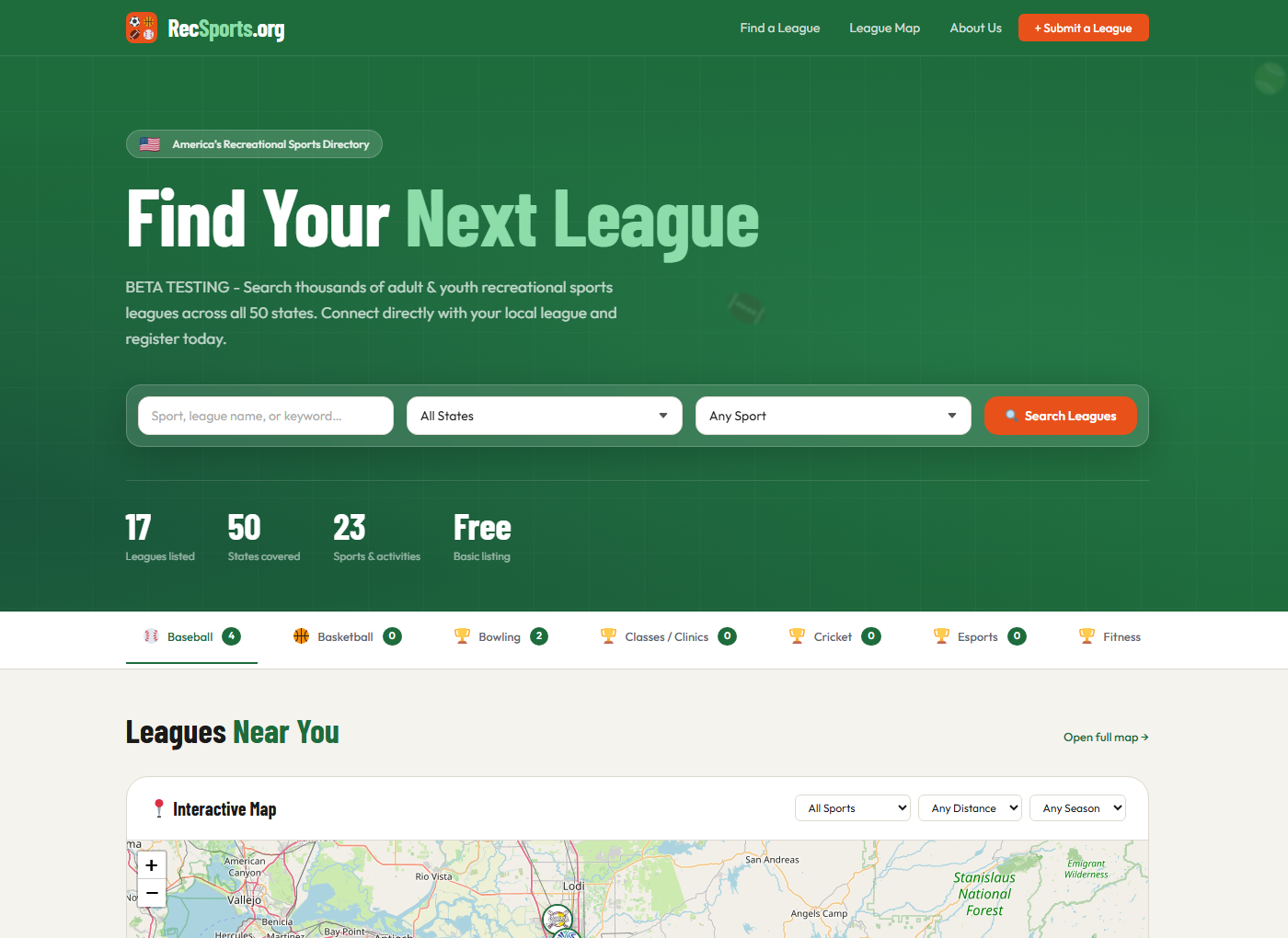 America's Recreational Sports Directory